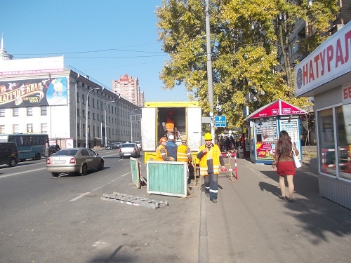 В Киеве тренировались устранять аварию на теплосетях в зимние морозы