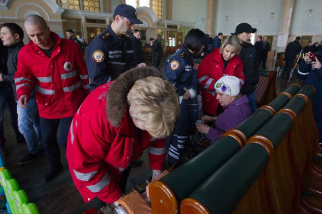 Пункт помощи беженцам на вокзале “Киев-Пассажирский” работает в усиленном режиме