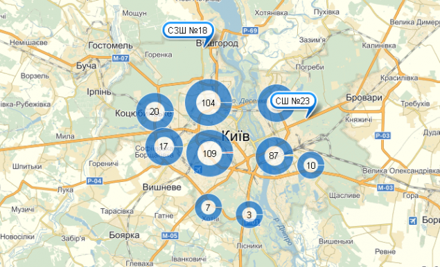 Санэпидемстанция создала онлайн-карту киевских школ с рейтингом “опасности”