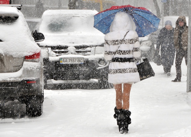 До конца недели в Киевской области плохая погода: снег, гололед, туман