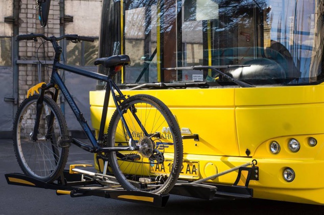 Автобусы с внешним креплением велосипедов появились в Киеве