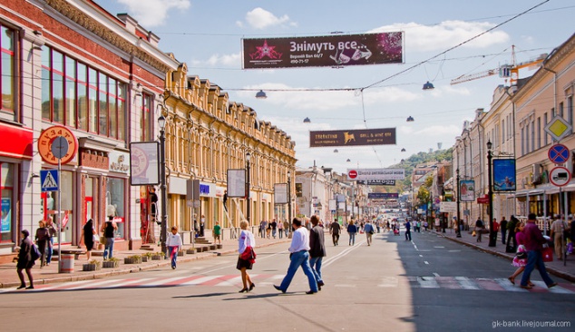 Улица Сагайдачного в Киеве может стать пешеходной