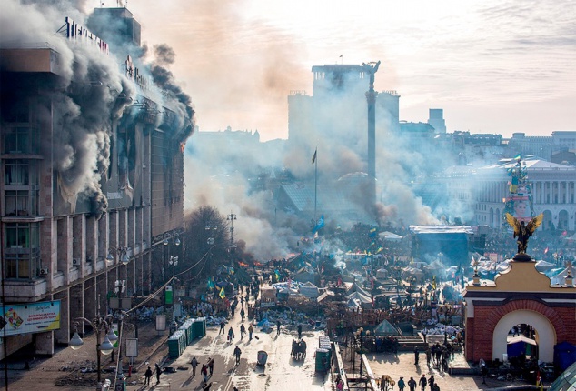 В центре Киева воссоздают события во время Евромайдана в рамках расследования (видео)