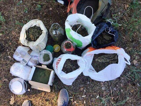 Под Киевом задержали молодчика с 20 килограммами конопли (фото)