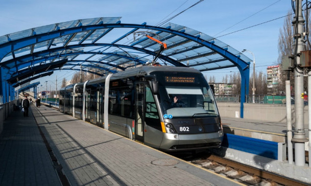 На два дня закроют станцию Борщаговской линии скоростного трамвая в Киеве