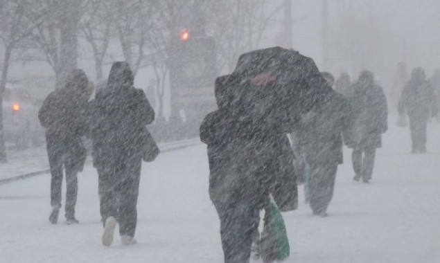 На выходных в Киеве ожидается сильный снег, порывы ветра и гололедица