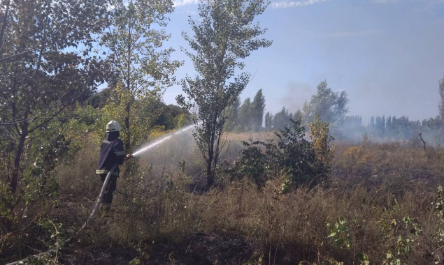 Спасатели одного из районов Киевщины 4 раза за сутки тушили пожары в экосистемах