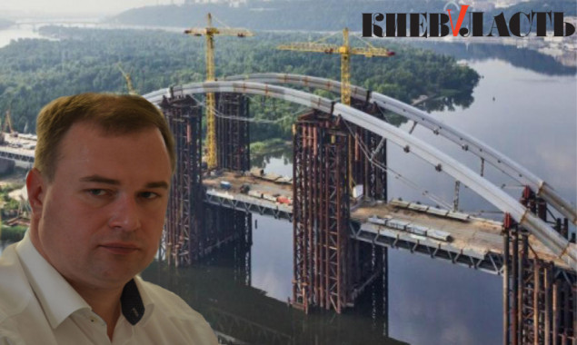 Строительство Подольского моста через Днепр идет полным ходом