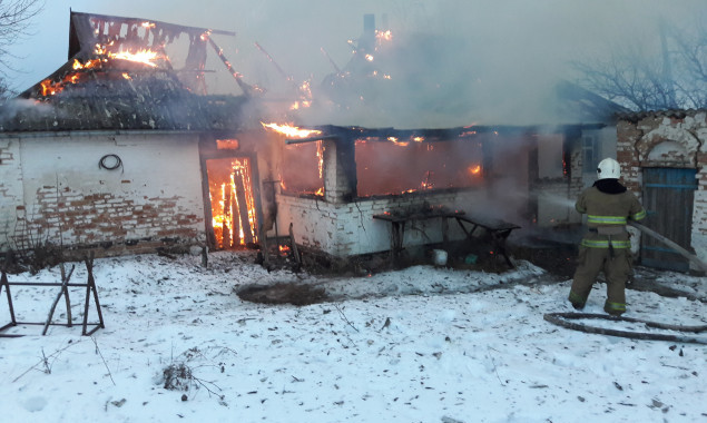 В Сквирском районе сгорел дом вместе с его хозяином (фото)