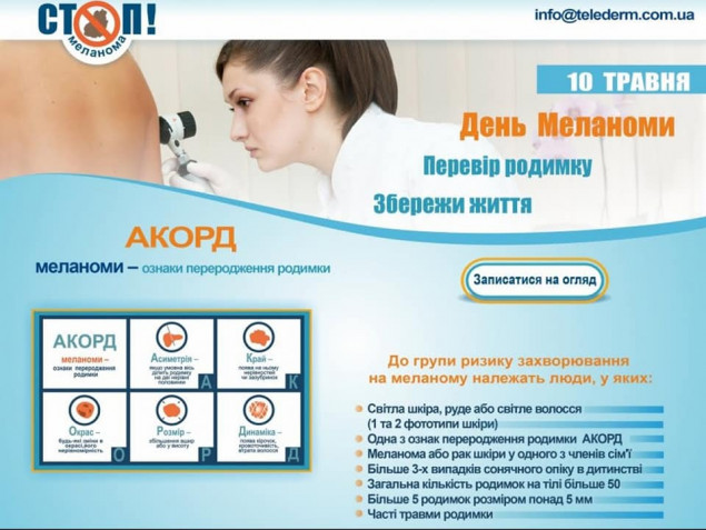 Сегодня, 10 мая, киевляне могут бесплатно провериться на наличие рака кожи (адреса)