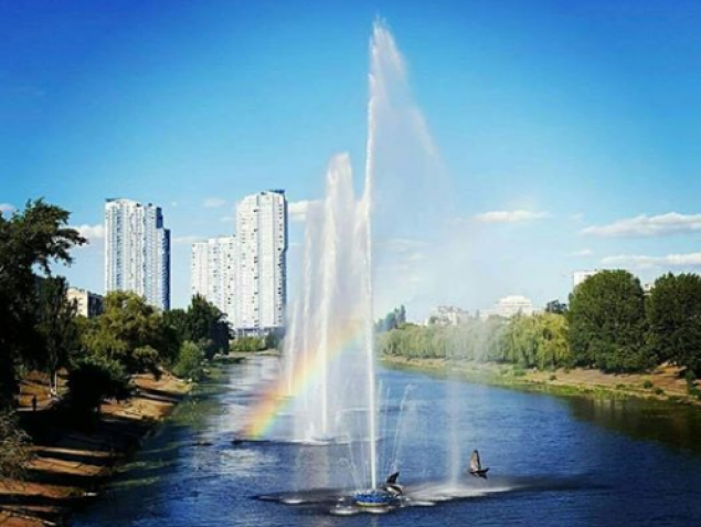 Из-за грозы 27 июня в Киеве не работает треть фонтанов на Русановском канале
