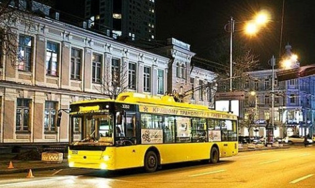 В ночь на 2 июля в Киеве изменят работу три ночных троллейбусных маршрута