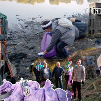 Уставшие от вредных выбросов жители Узина взялись за очистку местной реки