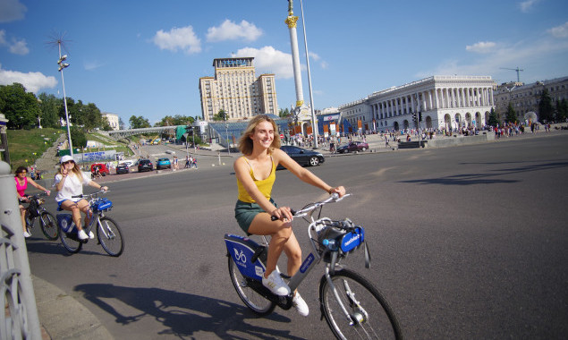 По сравнению с прошлым годом в Киеве более чем втрое выросло количество аренд велосипедов