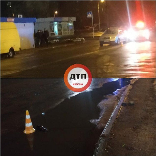 У метро “Харьковская” в Киеве автомобиль сбил насмерть мужчину на пешеходном переходе