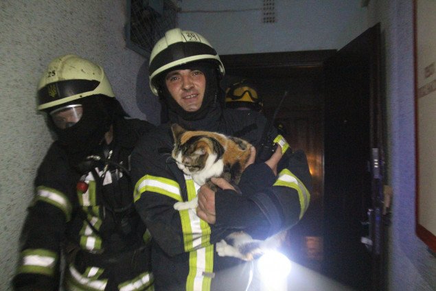 Столичные спасатели ликвидировали пожар в многоквартирном доме на проспекте Правды (фото)