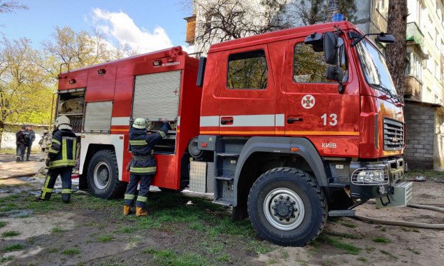 В Днепровском районе Киева при ликвидации пожара спасли человека и двух котов
