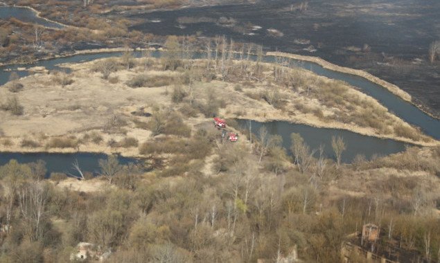 В Житомирской области и Зоне отчуждения продолжается тушение участков с тлением (фото)