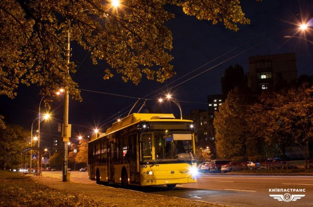 Ближайшие две ночи столичный троллейбусный маршрут № 38 будет работать в сокращенном режиме