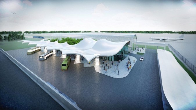 В аэропорту “Борисполь” собираются построить автостанцию в футуристическом стиле (фото)