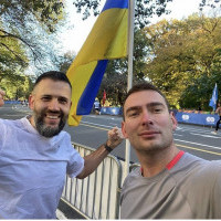 Железняк и Нефьодов приняли участие в Нью-Йоркском марафоне (фото)