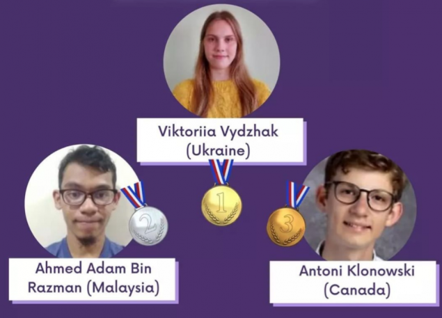Ученица киевской СШ №125 взяла золото на международном конкурсе по нейронаукам среди школьников