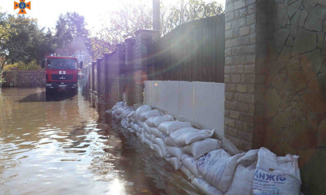 У Софіївській Борщагівці рятувальники відкачали воду з підтоплених зливою домоволодінь (фото, відео)