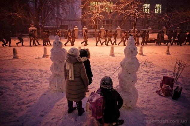 Киевские школьники играют в “Беркут”