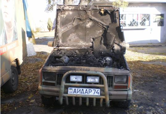 В Киевской области сгорели две иномарки с предвыборной агитацией