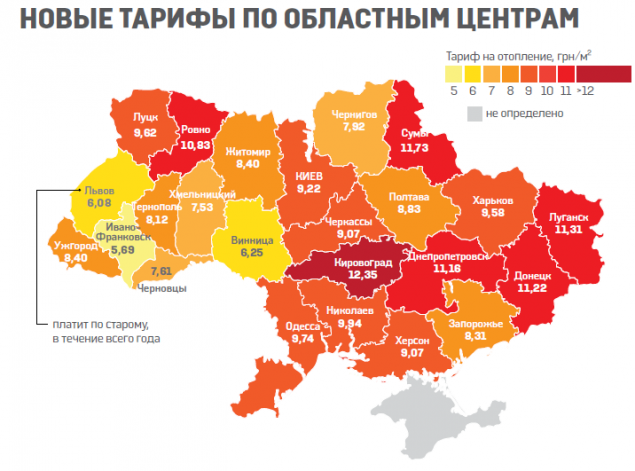 В Киеве сильно завышен тариф на отопление