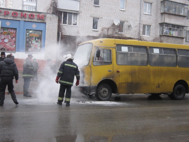 В Броварах на ходу загорелся пассажирский автобус