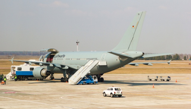 Из аэропорта “Борисполь” в Германию отправлен самолет Люфтваффе с ранеными бойцами АТО на борту