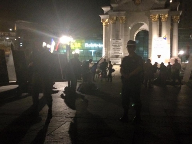 На  Майдане Независимости ночью снесли палатки