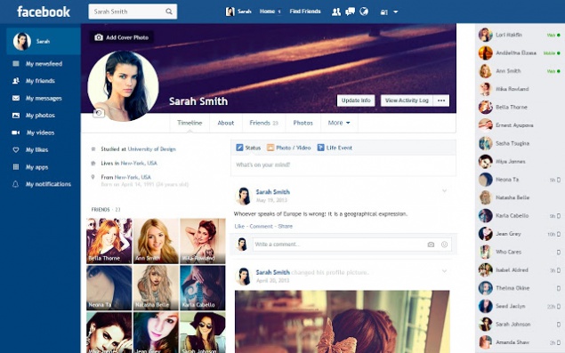 Киевлянин придумал расширение, кардинально меняющее дизайн Фейсбука