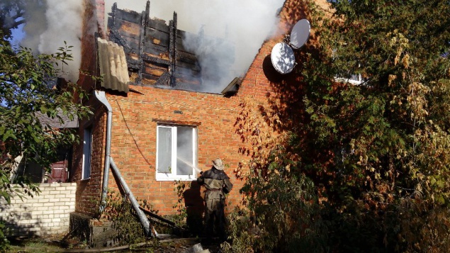 На Киевщине горело сельское отделение милиции (фото)