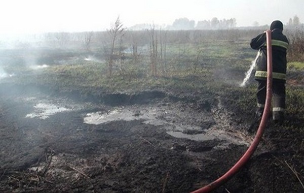 Площадь торфяных пожаров Киевщины уменьшилась до 51,75 га