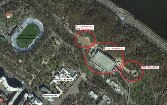 “Януковичам” разрешено строить СПА-центр рядом с вертодромом на Парковой аллее