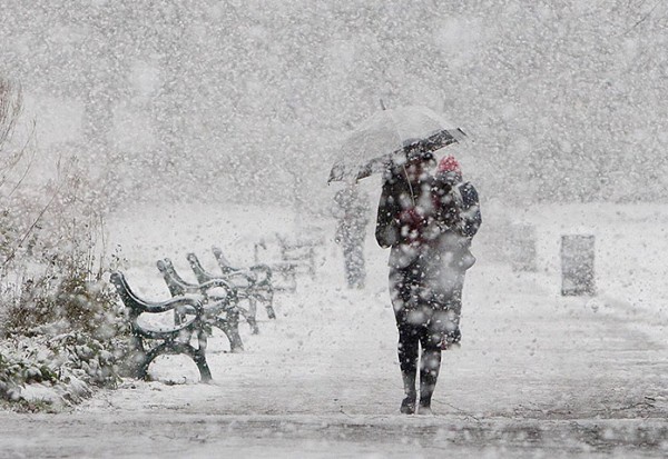 В субботу Киев снова заметет снегом