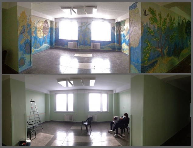 Киевская художница украшает рисунками стены детских больниц