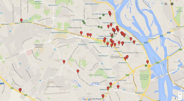 В Киеве появилась карта камер фотофиксации нарушений ПДД (карта)