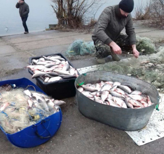 Столичные полицейские поймали с поличным браконьера, выловившего рыбы на 200 тысяч гривен (фото)
