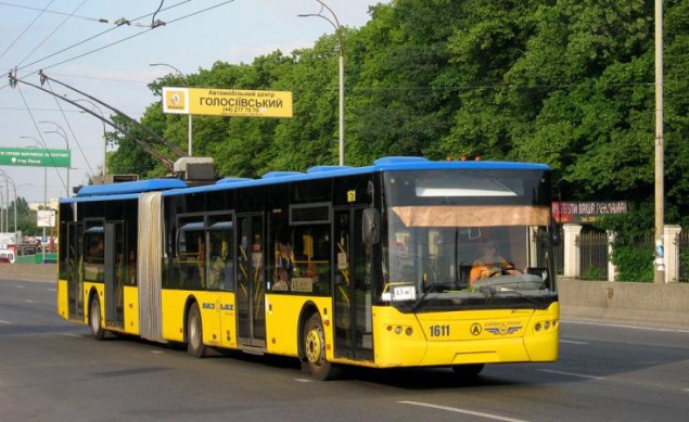 На восемь ночей в Киеве изменят работу троллейбусов № 43,50 и 91н