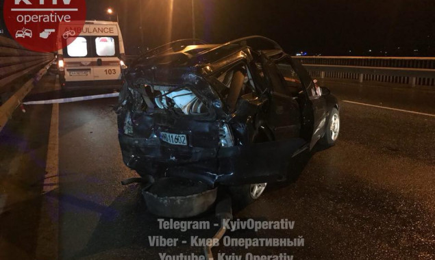 На Южном мосту в Киеве произошло смертельное ДТП (фото, видео)