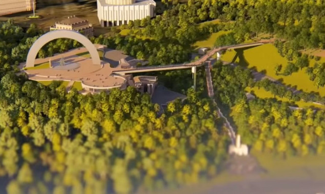 КГГА утвердила проект строительства моста между парками “Хрещатый” и “Владимирская горка”