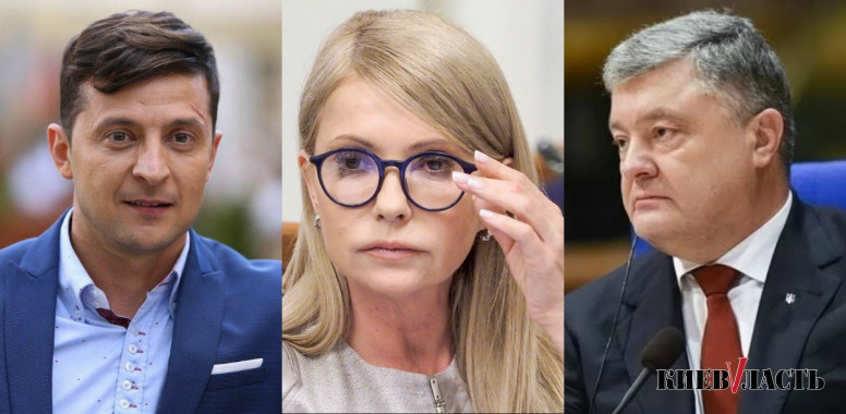 За выход во второй тур с Зеленским соревнуются Тимошенко и Порошенко - результаты соцопроса