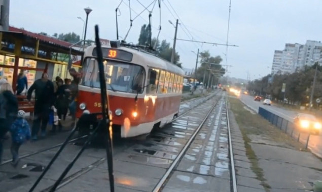 Движение трех киевских трамваев будет приостановлено сегодня вечером