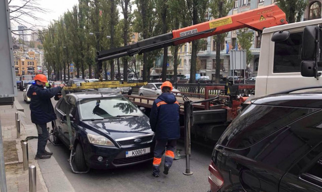 На прошлой неделе в Киеве на штрафплощадку эвакуировали 65 автомобилей
