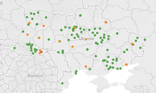В Украине запустили онлайн-карту для отслеживания распространения коронавируса