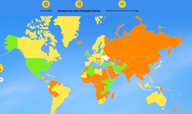В МИДе презентовали интерактивную онлайн-карту путешествий за границу для украинцев (карта)