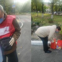 В Святошинском районе Киева фонд Третьякова раздает “благотворительные маски” (фото)